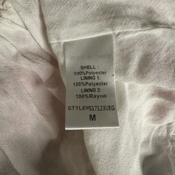 Mustard Seed Smocked Blouson Mini Dress Sleeveless Pink Ruffles Tiered Medium a6 - Picture 6 of 7